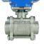 DKV coils electrical control 12 and 24 volts motor ON OFF type stainless steel 304 electric 3pcs welded ball valve