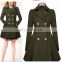 2020 Wholesale Ladies Fashion Solid Color Button Lapel windbreaker Long Spring autumn coat trench outwear jacket for women