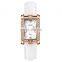 SKMEI 1690 Square Dial Quartz Movement Stainless Steel Bracelet Ladies Watches for Women