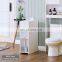 Tissue Holder Freestanding Cabinet Bathroom Kitchen Living Room Storage with Door 2 Tier Shelves