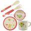 Hot selling Children Tableware Eco-Friendly Bamboo Fiber Dinnerware Sets for Kids