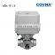 COVNA 3 Way T Port 12V DC Stainless Steel Electric Actuator Ball Valve Water Flow Control Motorized Electric Ball Valve