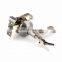 New design zinc die casting satin nickel tubular flush double door handle lever lock for interior wooden door