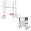 3m telescopic height aluminium tower scaffoldings ladder construction  movable with wheels