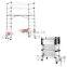 3m telescopic height aluminium tower scaffoldings ladder construction  movable with wheels