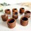 Vintage woven napkin rings in oval shape set of five Set Tableware set napkin holder rings wovenmade in Vietnam