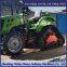 High horsepower tractor modified with rubber track assembly to prevent sinking in paddy fields