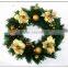 Artificial Film Flower Wreath With Green Leaf for Holiday/Wedding/Children's hair decoration