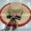 Wholesale price top quality paper straw hat sombrero hat with leather band 2016