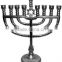 Jerusalam brass candelabras candle holder with antique finish , menorah candlestick holder and handicraft menorah candle holder