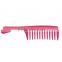 Best selling wide tooth hair comb plastic , flat top comb