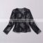 HOT sale 2014 wholesale branded runway fashion stars love leather applique mesh women's autumn jackets G18032