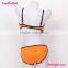 Vintage Stripe High Waist Halter Bikini