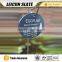 Nature slate round black Plant Label