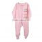 100% cotton jersey baby romper with foot with cute embroidery