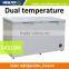 DC compressor GEL battery solar dual temperature control freezer refrigerador BR277RF