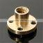 Brass Flange cap Nut Copper for Z axis Lead Screw 8mm 1-Start Screw CNC 3D printer Reprap prusa i3 DIY kit 3dprinter accessory