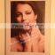 Frameless clip poster frame with glass window