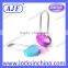AJF New Arrival Only Manufacturer Long Hook Aluminium Different Color Double Heart Padlock