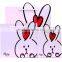 Hot sale fancy custom cute rabbit pattern pink gift paper bag