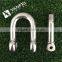 Stainless Steel D Type Shackle With Round Pin