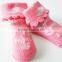 Pink Jacquard Cotton Baby Girl Socks