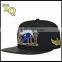  trade assurance manufactory custom 6 panel leather back snap back hat with embroidery logo faxu snakeskin brim