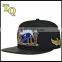 alibaba trade assurance manufactory custom 6 panel leather back snap back hat with embroidery logo faxu snakeskin brim