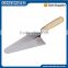 22cm Italian pattern bricklaying trowel, with wooden handle,metal end cap, carbon steel blade