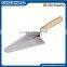 Italian pattern wooden handle, metal end cap, 16cm carbon steel blade bricklaying trowel