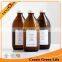 500ML Clear Glass Pressed Juice Bottle With Black Plastic Lid
