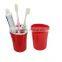 bath accessory set colorful plastic toothbrush holder