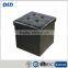 black PVC useful storage ottoman for living room