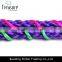 Diamond jewelry mix color woven rope with gun black alloy flower pendant necklace jewelry new arrival 2016