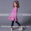 Latest Small Girls Autumn Long Sleeves Embroidery Jersey Dresses