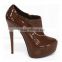 14cm closed toe lady high heels hidden platform pump