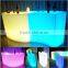 Modern PE Plastic Bar counter Set high bar cocktail table white plastic LED Furniture led bar table