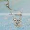 Wholesale body Jewelry sexy belly button rings with AAA zircon heart dangle navel ring