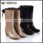 Fashion 2016 Hot Sale Vintage Women Monogrammed Rain Boots With Preppy Bows