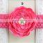 Handmade Knit Crochet Flower Headband, Hand Wide Crochet Headbands