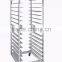 Foldable 15 Trays 15 Pans Stainless Steel 201 Bakery Trolley