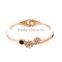 Fashion Design Women Girls Rose Gold Crystal Cuff Bangles Jewelry Gifts