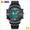 SKMEI Brand Metal case Multifuctiin Waterproof Analog Digital LED Quartz Wristwatch