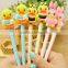 diy creative stationery kids personalized Novelty gel pen with lovely cartoon rubber duck cap logo sign pen slim ball point pen