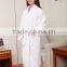 Fancy Bathrobe Hotel Pajamas Unisex white Bathrobe Embroidery