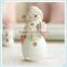 small resin snowman figurine in Christmas girl design