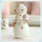 Small Resin Snowman Figurine in Christmas Girl Design
