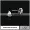 Fashion silver earring stud jewelry wholesale clear crystal stone handmade jewelry