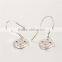 Cheap Made In China Piercing Square Spinel And Ruby Silver Earrings