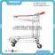 Foldable Metal Warehouse Supermarket Trolley Cart